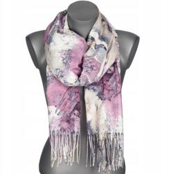 Versoli Puha stílusos női sál akvarell absztrakt minta rojtok lila (RC-20-4)