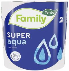 Tento Kéztörlő tekercses háztartási TENTO Family super aqua 2 tekercses 2 rétegű (231129) - fotoland