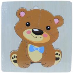  Fa kirakós játék maci 15x15cm okosjáték, készségfejlesztő