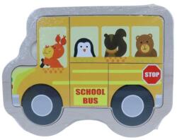  Fa kirakós játék iskolabusz okosjáték, készségfejlesztő