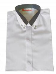 Koszulland Gyerek ing hosszú ujjú fehér díszített gallér 27-es 98-as (z218)