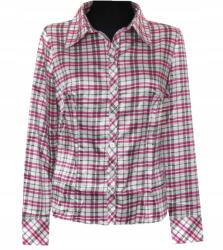  Női Blúz Ifjúsági Ing Hosszú Ujjú Rózsaszín Kockás 38-AS MODELL: 121F