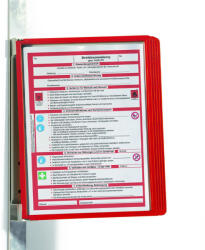 Durable Bemutatótábla tartó, Durable Vario® Magnet Wall 5, piros (591403) - iroda-ellatas