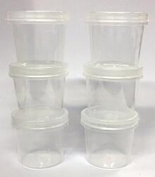  6 db-os gombos tároló szett zárható légmentesen záródó élelmiszer eszközök 6 x 30 ml (l093)