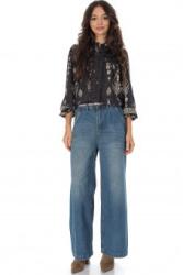 ROH Blugi dama wide leg cu patru buzunare din Denim Roh TR564