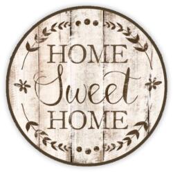  Nyomtatott fa tábla koszorú közép - Home Sweet Home 11, 8cm - kosarbolt
