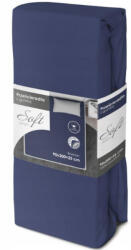  90x200cm sötétkék jersey gumis lepedő (+25cm)