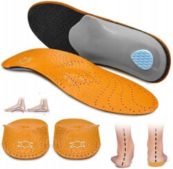  Lúdtalp Cipő Talpbetét Valgus Supináló ortopéd Bőr (Podkładka pod buty brązowa 37/38)