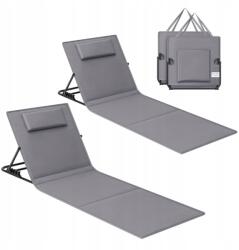 SONGMICS Összecsukható, Állítható, Könnyű Strandszék Zsebbel (GCB251G11)