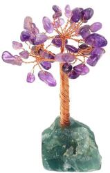 R. M. ékszer Ásványfa réz Ametiszt nyers fluorit 10-11cm (017569)