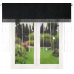  Dekorációs Panel velúr gyöngyök strassz Függöny Kész 120x200 (L560 120x200cm czarny)
