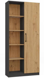 Greensite RD-80 polcos szekrény, antracit-tölgy