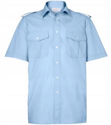  Férfi Ing Rövid Ujjú Vendéglátóipari Pincér Póló Kék 53-AS