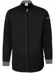  Férfi Kötény Köpeny Ing Hosszú Ujjú Gasztronómiai Szakács Fekete 48