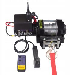  1525 kg-os Atv/utv csörlő vezetékes, vezeték nélküli távirányítóval, 12 V-os elektromos, IP67 vízálló (8logo-QCJP3500LBGSSWXJSBDBDSJV0)