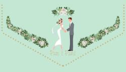 Trend Esküvői Képeslap-boríték TS+06