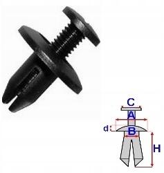 Polcar Honda Mazda Nissan b14696 rögzítő patent, dübel