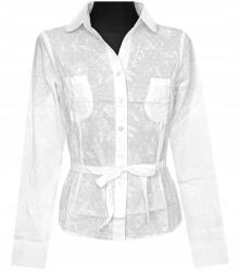  Női Blúz Ing Hosszú Ujjú Póló Pamut Fehér 38 M MODELL: 1125 (MODEL:1125)