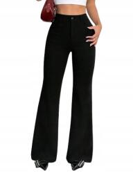 Shein Fekete Egyenes Szárú Nadrág Gombokkal Minden Alkalomra 44 1JH