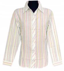  Női Blúz Hosszú Ujjú Ing Bézs Sárga Vonalak 36 MODELL: 116D