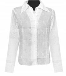  Női Blúz Ing Hosszú Ujjú Póló Pamut Fehér 42 XL MODELL: 1086 (1086)