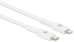 Manhattan Cablu de date Manhattan 394512, USB-C male - Lightning male, 1 m, White (394512)