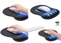  Ergonomikus egérpad gél csuklótámasszal, fekete (G-01)