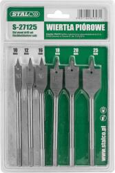 STALCO 6 darabos lapos fafúró készlet 10, 0-25, 0 mm (S-27125)