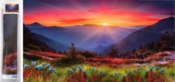 NORIMPEX - Puzzle Pictura cu diamant: Apus de soare la munte 80x40cm - 1 - 39 piese