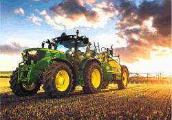 NORIMPEX - Puzzle Pictura cu diamant: tractor John Deere in camp 30x40 cm - 1 - 39 piese