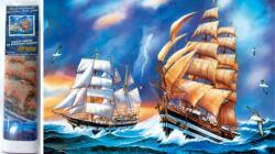 NORIMPEX - Puzzle Pictura cu diamant: Barci cu pânze 30x40cm - 1 - 39 piese