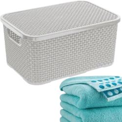 BranQ Tartály 10L Szabadon Álló Szellőző Rendszerező Kosár Branq Antik Fehér (1723 - biel antyczna)