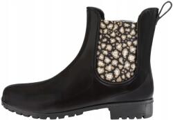  Női gumicsizma bokacsizma gumicsizma kerti cipő fekete mintás 38-as (419519_2210)