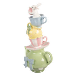 Clayre & Eef Figurina Iepuras Paste polirasina multicolora 25x19x45 cm (6PR5933)