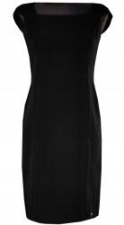 Bergamo Ruha Térdig Érő Hosszú Tunika Rövid Ujjú Ruha Fekete M 38 MODELL: 522