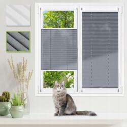  Klemmfix Fúrás nélküli pliszírozott roló 90x130 cm Szürke Könnyű felszerelés (B0BMVLW1JC)