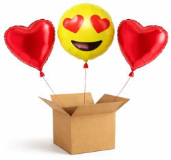 Balloons4party Buchet 3 baloane emojie si inimi