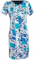 Bergamo Ruha Rövid Térd Alá Érő Tunika Rövid Ujjú Fehér-kék S 36 MODELL: 568