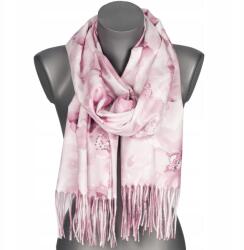 Versoli Elegáns női sál meleg finom virágmintás rojtokkal rózsaszín (RC-18-2)