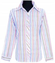  Női Blúz Ing Hosszú Ujjú Kék Rózsaszín Vonalak XL MODELL: 120JJJ