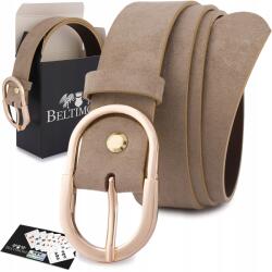 Beltimore Női bőr öv nadrághoz ruha nude velúr bőr 3 cm Beltimore (E53_95)