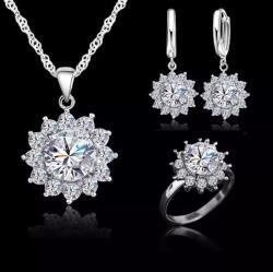 ADM Set Bijuterii Dama, ADM, Sunflower , Colier, Cercei E i Inel, Design Floral (C2044)