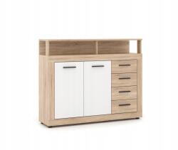 Vivaldi Meble Komód Luna MIDI A fehér, sonoma tölgy matt 2D4S 119, 5 cm (PULUKOX1SOBB0C3020)