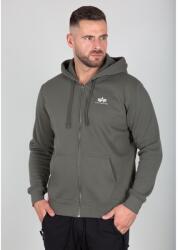 Alpha Industries Férfi zöld Basic Zip kapucnis pulóver Alpha Industries (118342-142)