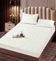 Jojo Home Husa de pat matlasata tip topper + 2 fete de perna 50x70cm alba - D103 (D103)