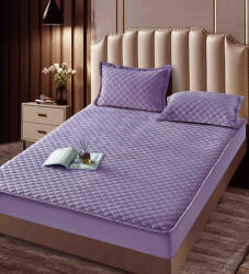 Jojo Home Husa de pat matlasata tip topper + 2 fete de perna 50x70cm mov - D101 (D101.2)