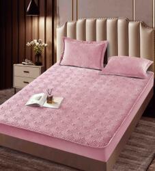 Jojo Home Husa de pat matlasata tip topper + 2 fete de perna 50x70cm, roz - D093 (D093.1)