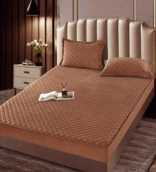 Jojo Home Husa de pat matlasata tip topper + 2 fete de perna 50x70cm, maro - D095 (D095.2)