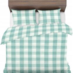 Sense Antiallergén ágyneműhuzat 220x200+2x50x60 100% Természetes Pamut Menta Kockás