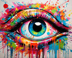 Alkotásutca Szemlélődés a színekben - Számfestő készlet kereten 40x50